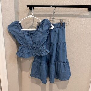 Kids Denim Matching Set